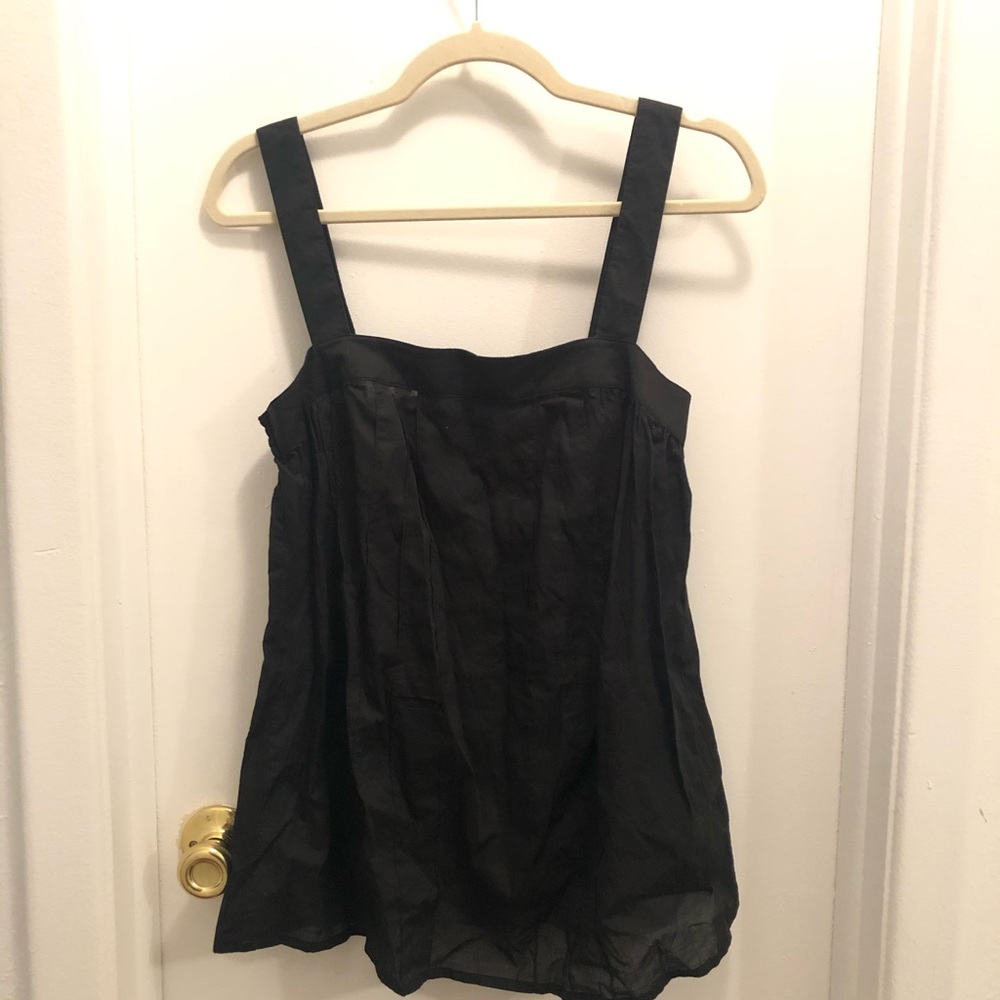 LA Made black button tank top